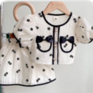 Girl’s White and Black suit